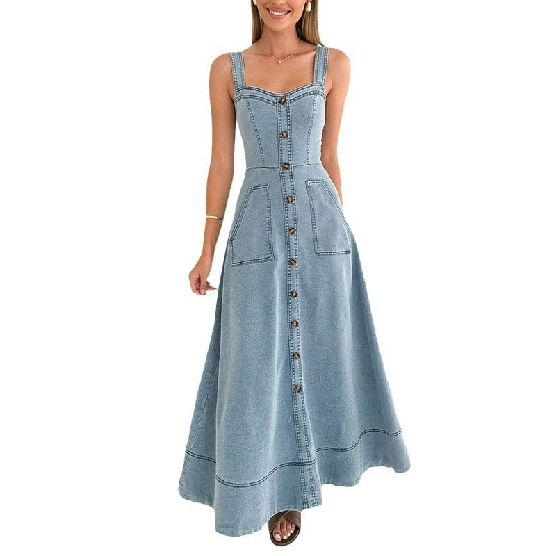 Backless High Waist Dress