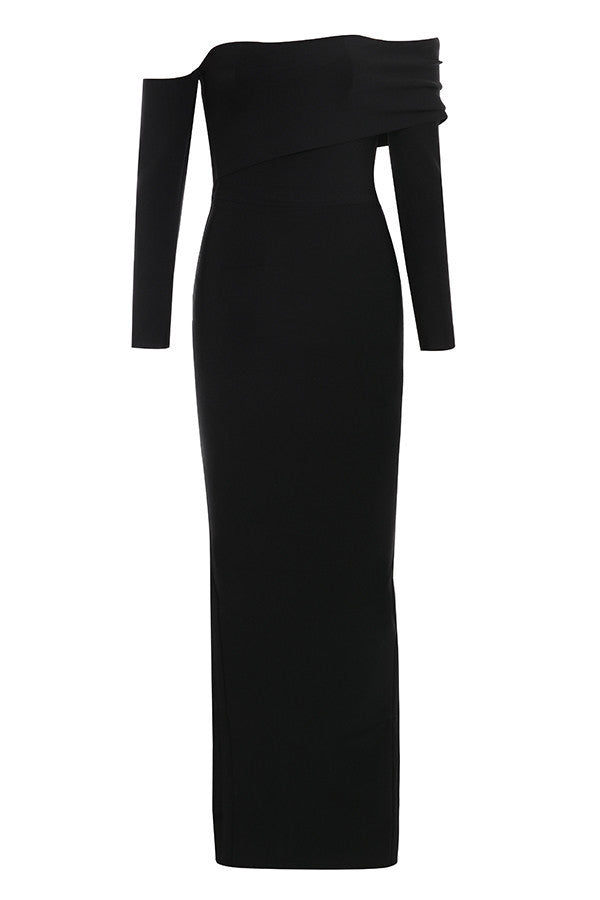 Sexy Temperament Irregular One Shoulder Split Dress