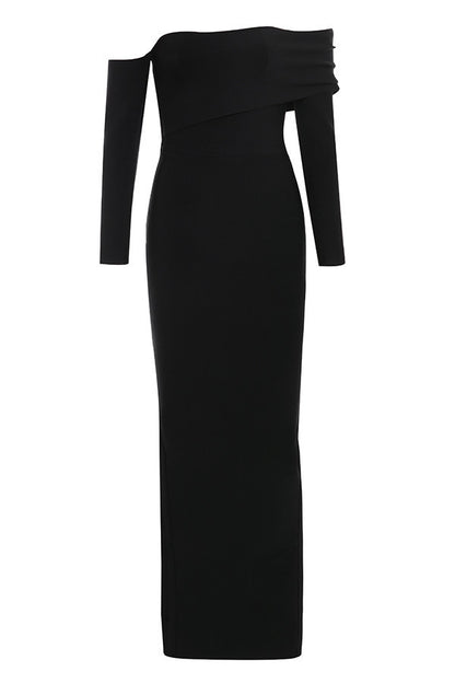 Sexy Temperament Irregular One Shoulder Split Dress