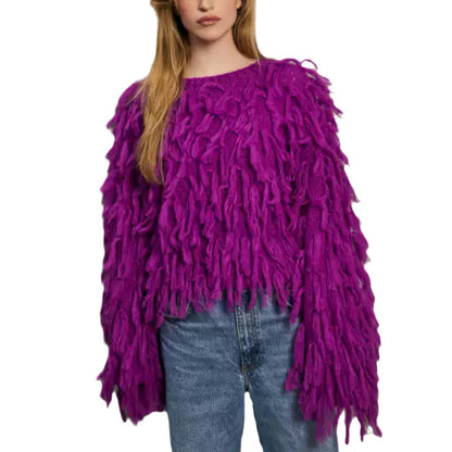 Loose-fitting Tassel Fashion Casual Top Sweater