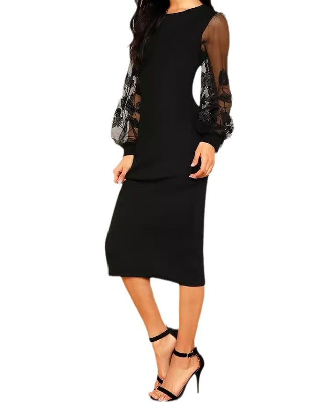 Mesh Sleeves Dress