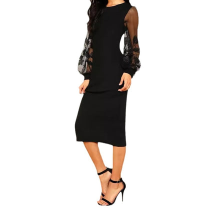 Mesh Sleeves Dress