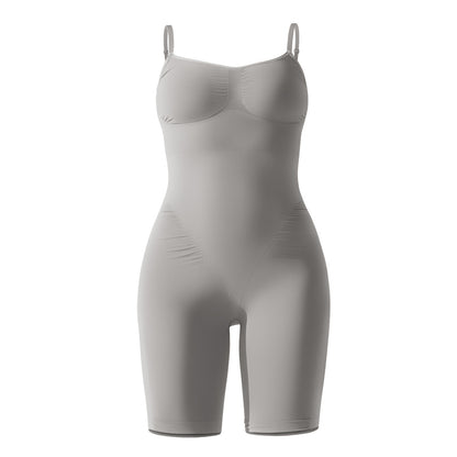 High Elastic Jumpsuit Shorts Sports Running Fitness