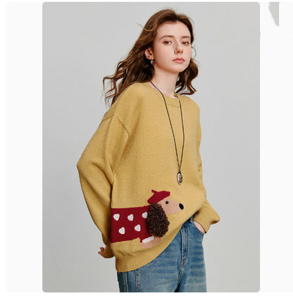 Christmas Sausage Dog Fairy Tale Style Sweater