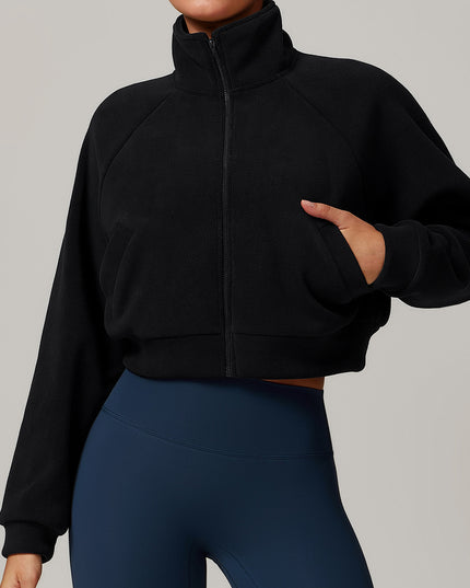 Stand Collar Yoga Clothes Warm Coat