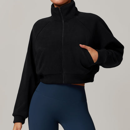 Stand Collar Yoga Clothes Warm Coat
