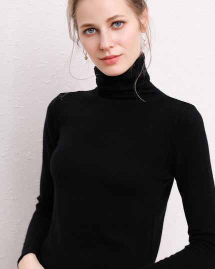 Cashmere Sweater High Lapel Knitted Pullover Bottoming Shirt