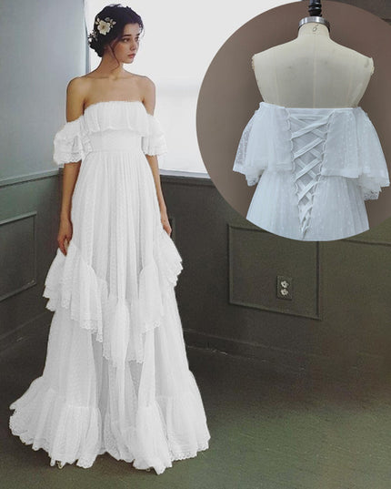 Women's Fashion Polka Dot Wedding Dresses