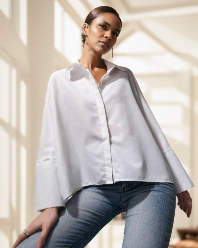 Women's French Solid Color Long Sleeve