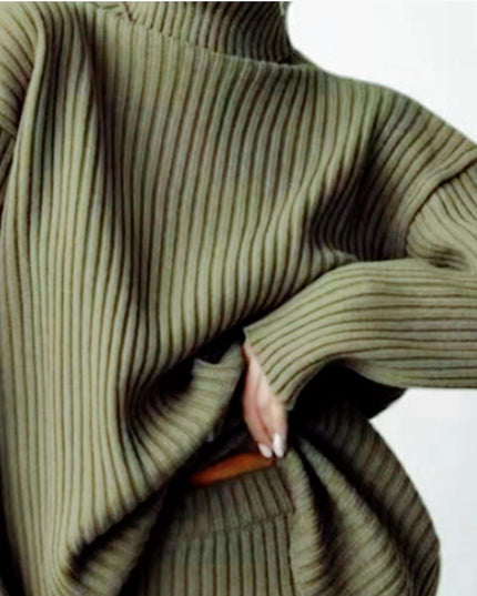 Loose Fashion High Collar Thermal Head Cover Two-piece Sweater Women's INS