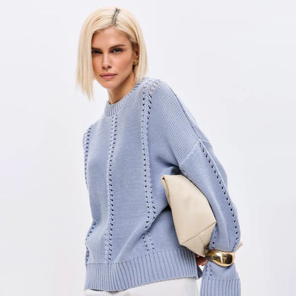 Loose Round Neck Idle Style Sweater