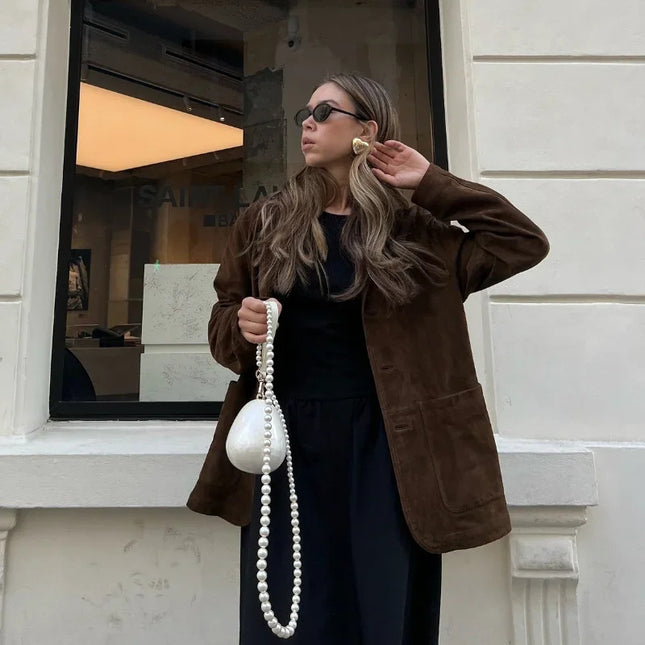 Vintage Velvet Regular Sleeve Button Shirt