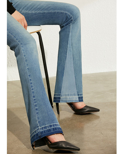 Trendy all-match flared jeans