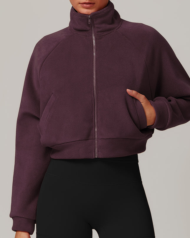 Stand Collar Yoga Clothes Warm Coat