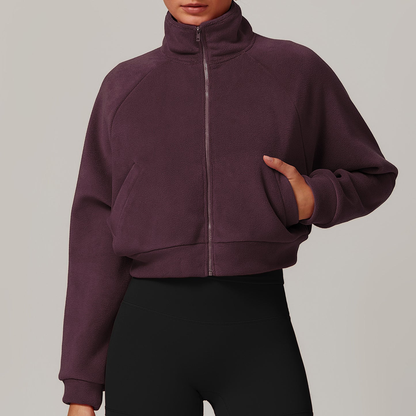 Stand Collar Yoga Clothes Warm Coat