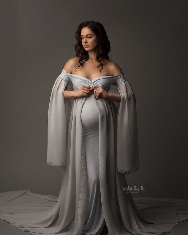 Chiffon Cloak Maternity Long Skirt
