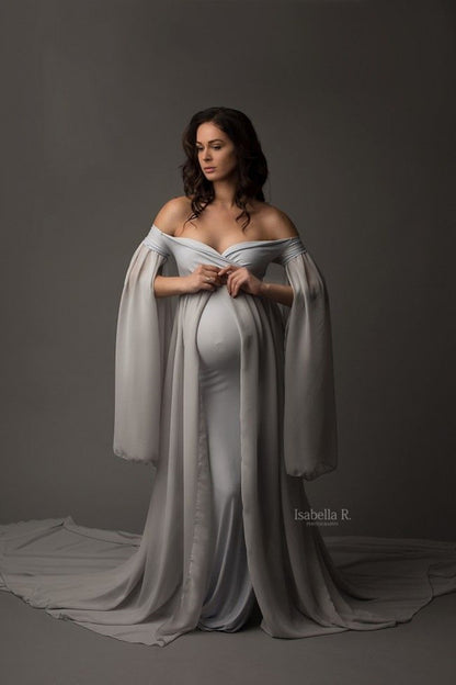 Chiffon Cloak Maternity Long Skirt