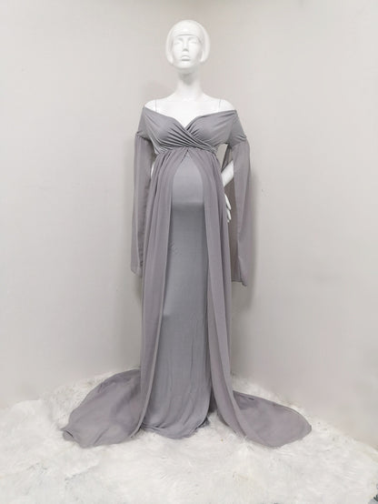 Chiffon Cloak Maternity Long Skirt