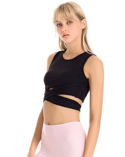 Lace-up Vest Running Fitness Halter Underwear Yoga Bra