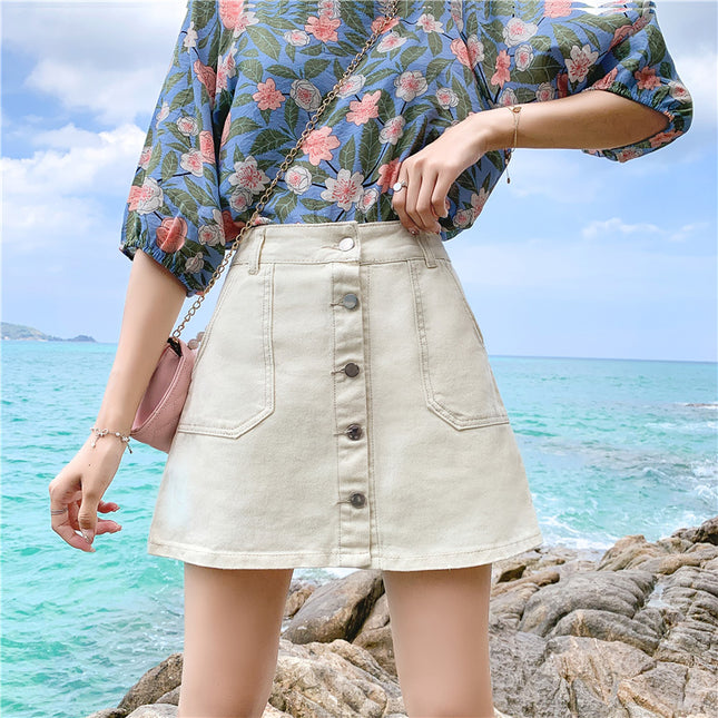 Anti-Glare High Waist Culottes A-Line Culottes