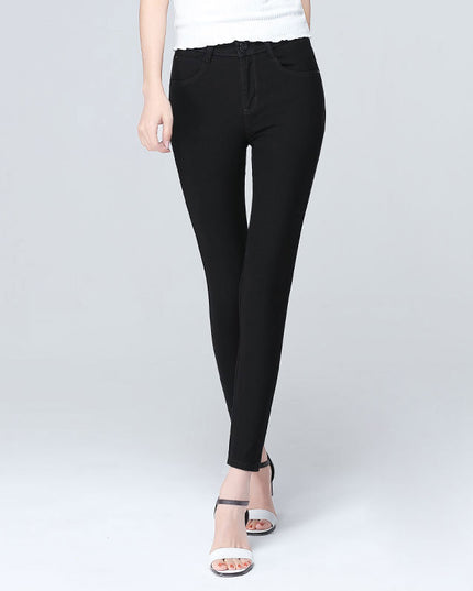 Fashion Simple Ladies Ice Silk Soft Jeans