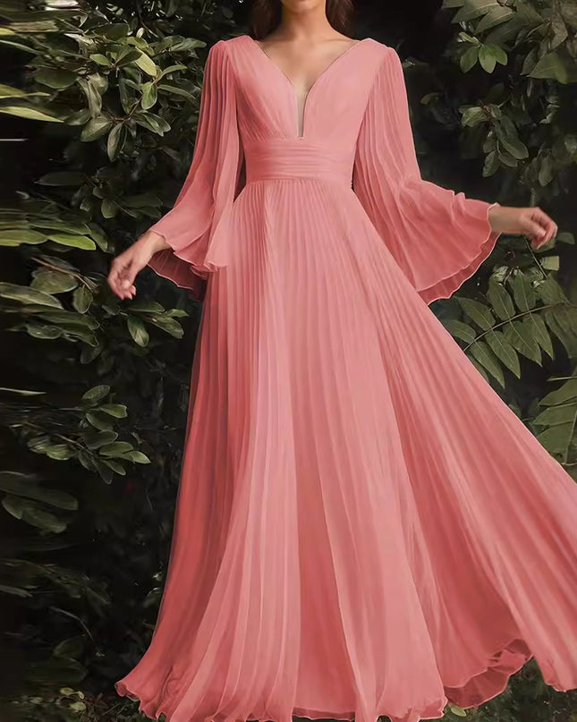 Women's Plus Size V-neck Dress Banquet