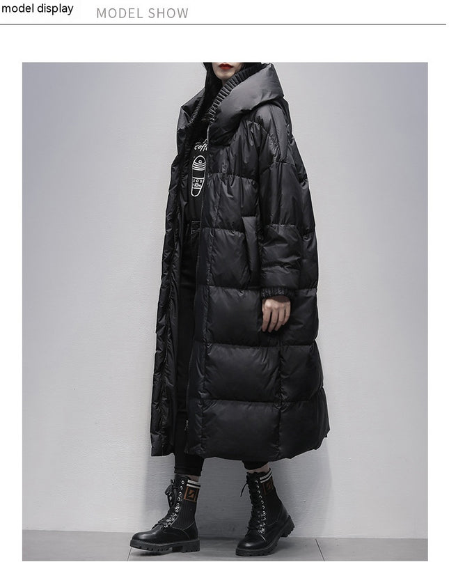 Winter Fleece-lined Thickened 90 White Duck Down Jacket