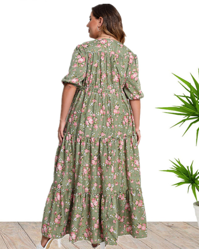 Bohemian Print Loose Dress Women