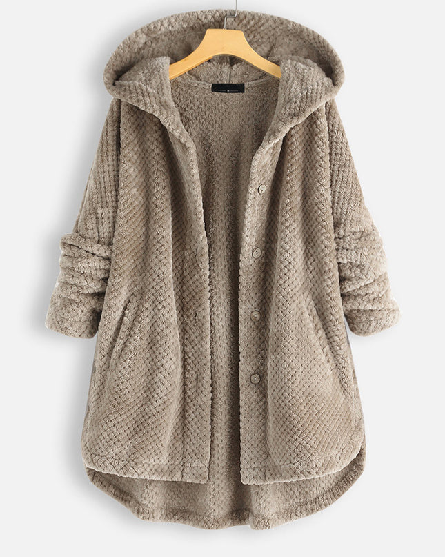 Hooded two-sided velvet hoodie