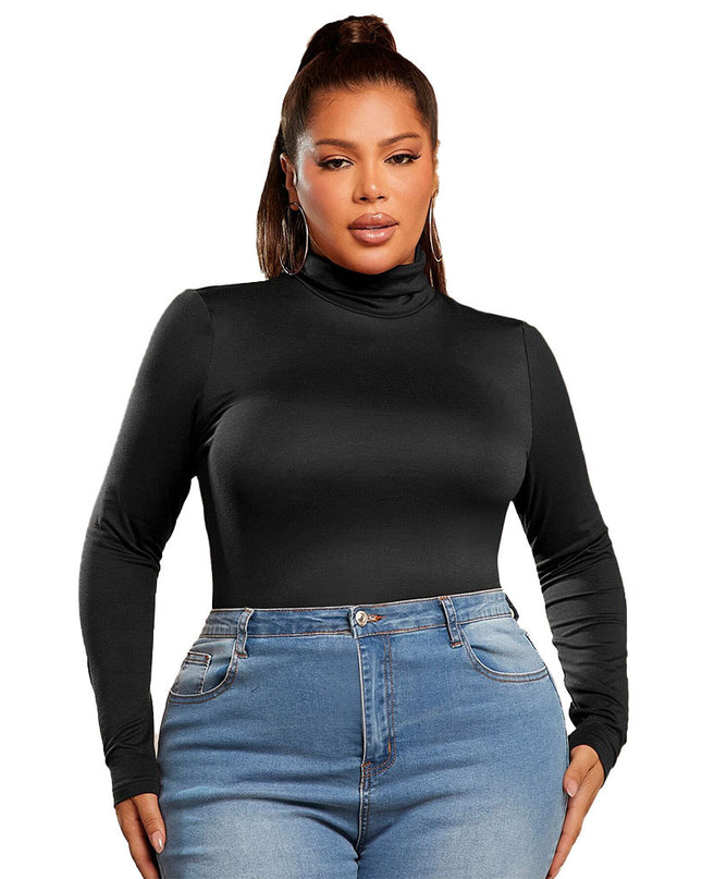 Slim Fit Slimming High Collar Inner Wear Blouse