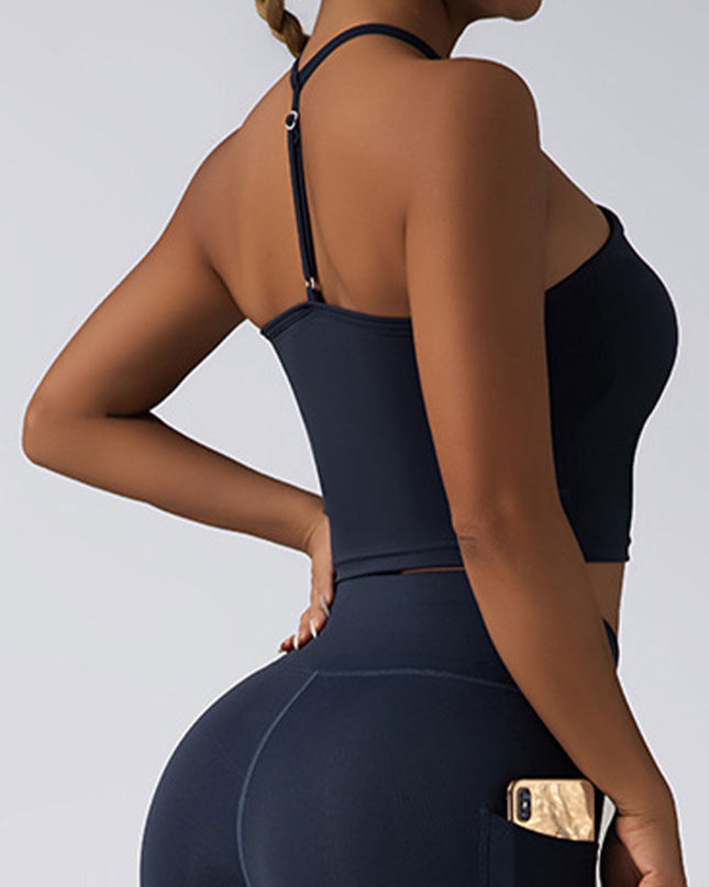 Crop Top With Built In Pads Sports Bras For Women