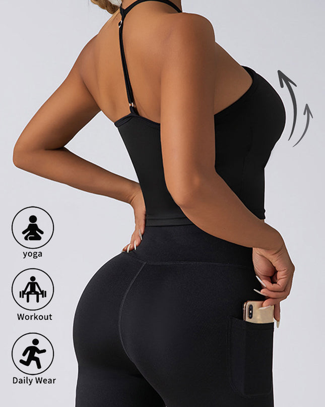 Crop Top With Built In Pads Sports Bras For Women