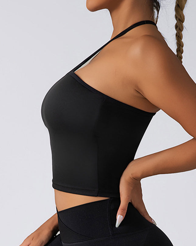 Crop Top With Built In Pads Sports Bras For Women