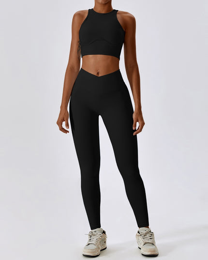 Thread Abdominal Tightening High Waist And Beautiful Back Yoga Set