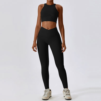 Thread Abdominal Tightening High Waist And Beautiful Back Yoga Set