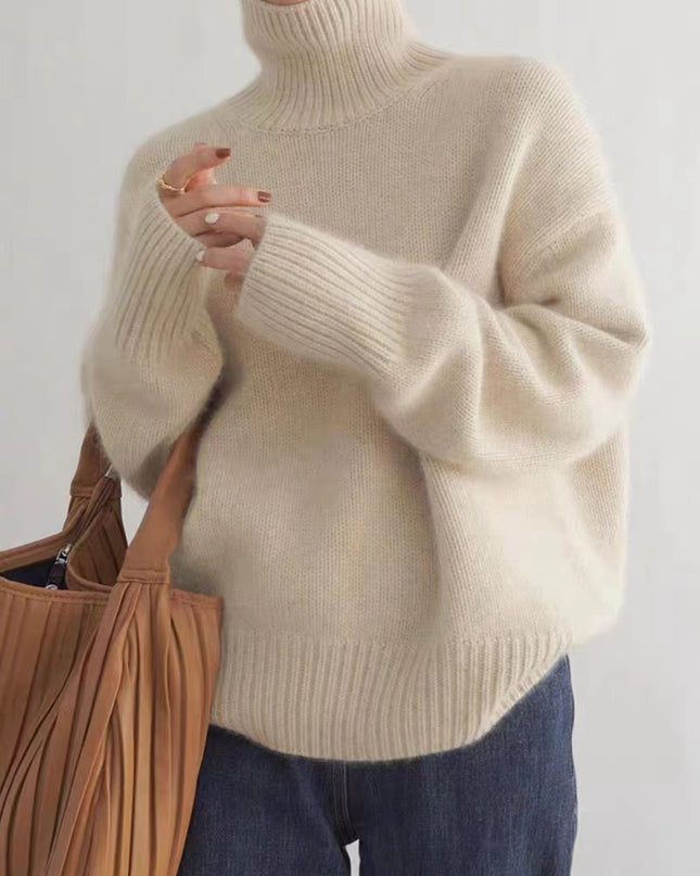 Women's Turtleneck Autumn And Winter Thickening Inner Wear Base Cashmere Sweater Sweater