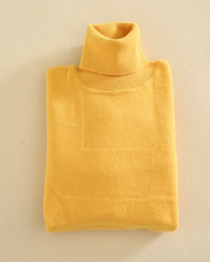 Cashmere Sweater High Lapel Knitted Pullover Bottoming Shirt