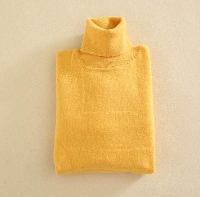 Cashmere Sweater High Lapel Knitted Pullover Bottoming Shirt