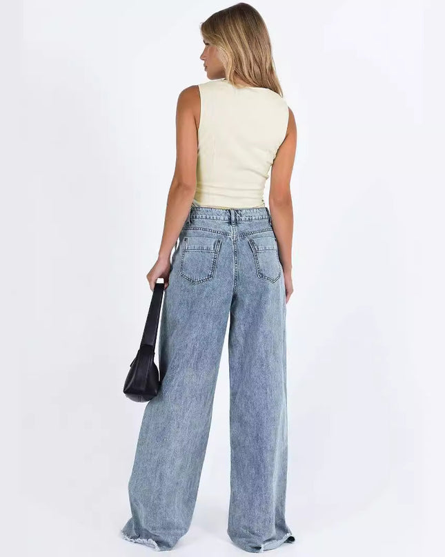 Leisure Loose Denim Trousers Women