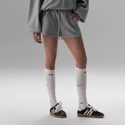 Silk Wool Casual Sports Loose Fit Hoodie Half Skirt Set