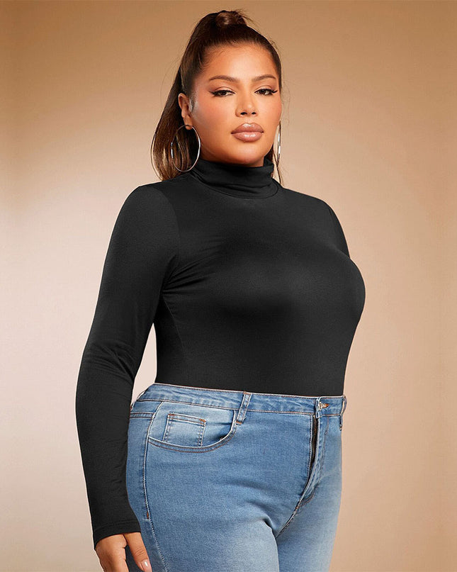 Slim Fit Slimming High Collar Inner Wear Blouse