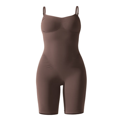 High Elastic Jumpsuit Shorts Sports Running Fitness