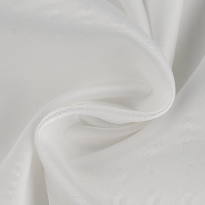 Satin-finish puff-sleeve turtleneck T-shirt top