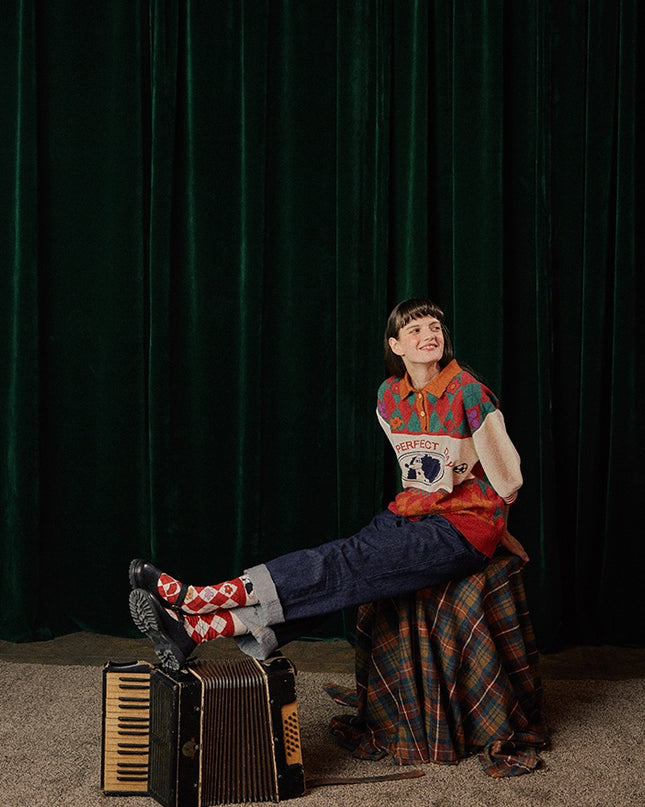 Women's Color Matching Padded Warm Sweater