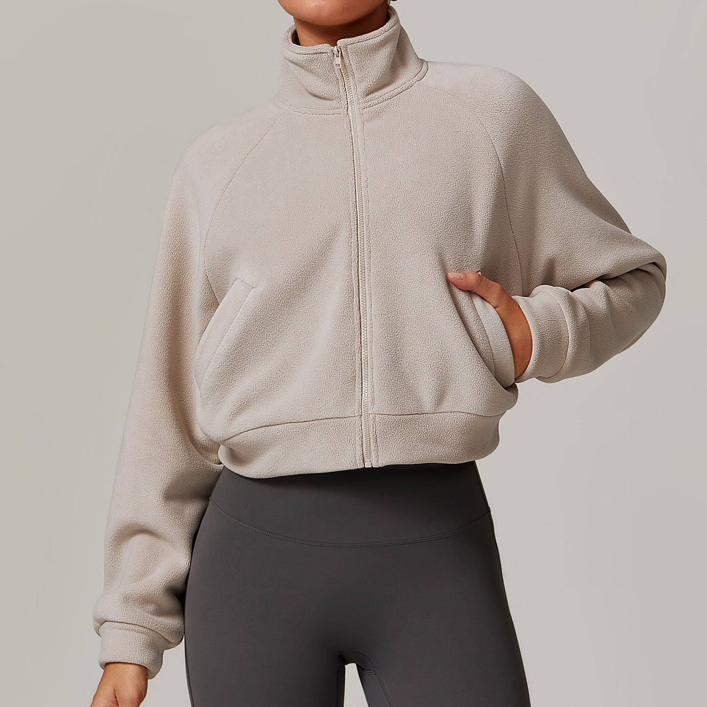 Stand Collar Yoga Clothes Warm Coat