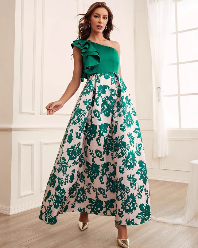 Elegant Digital Printing Dress Women