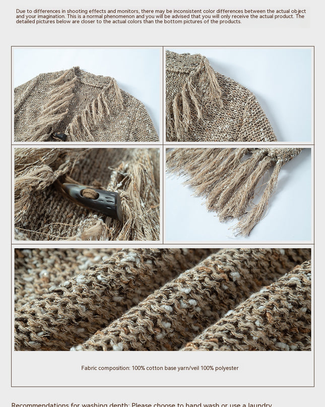 Street Hottie Fringe Knit Sweater Jacket