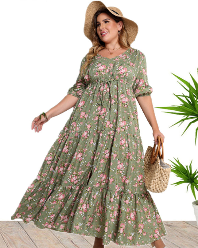 Bohemian Print Loose Dress Women