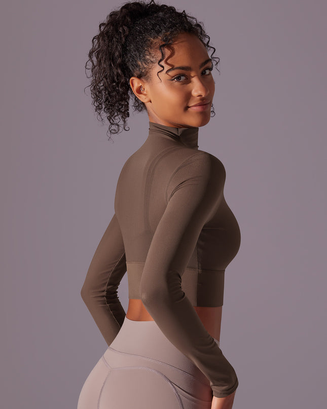 Mesh Yoga Clothes Long Sleeve Quick-drying Workout Clothes Top For Women