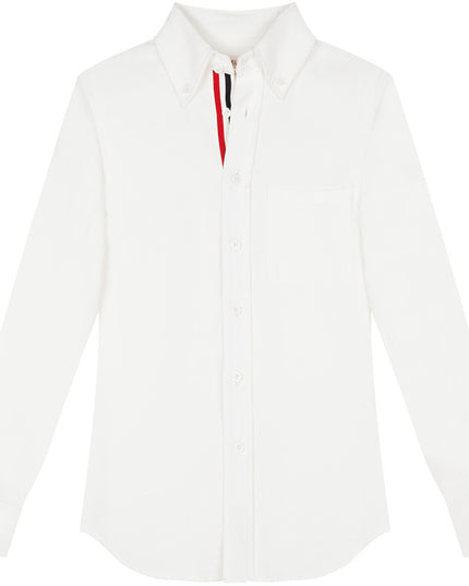 Stylish white long sleeve shirt